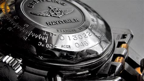 breitling navitimer serial number location|breitling model number lookup.